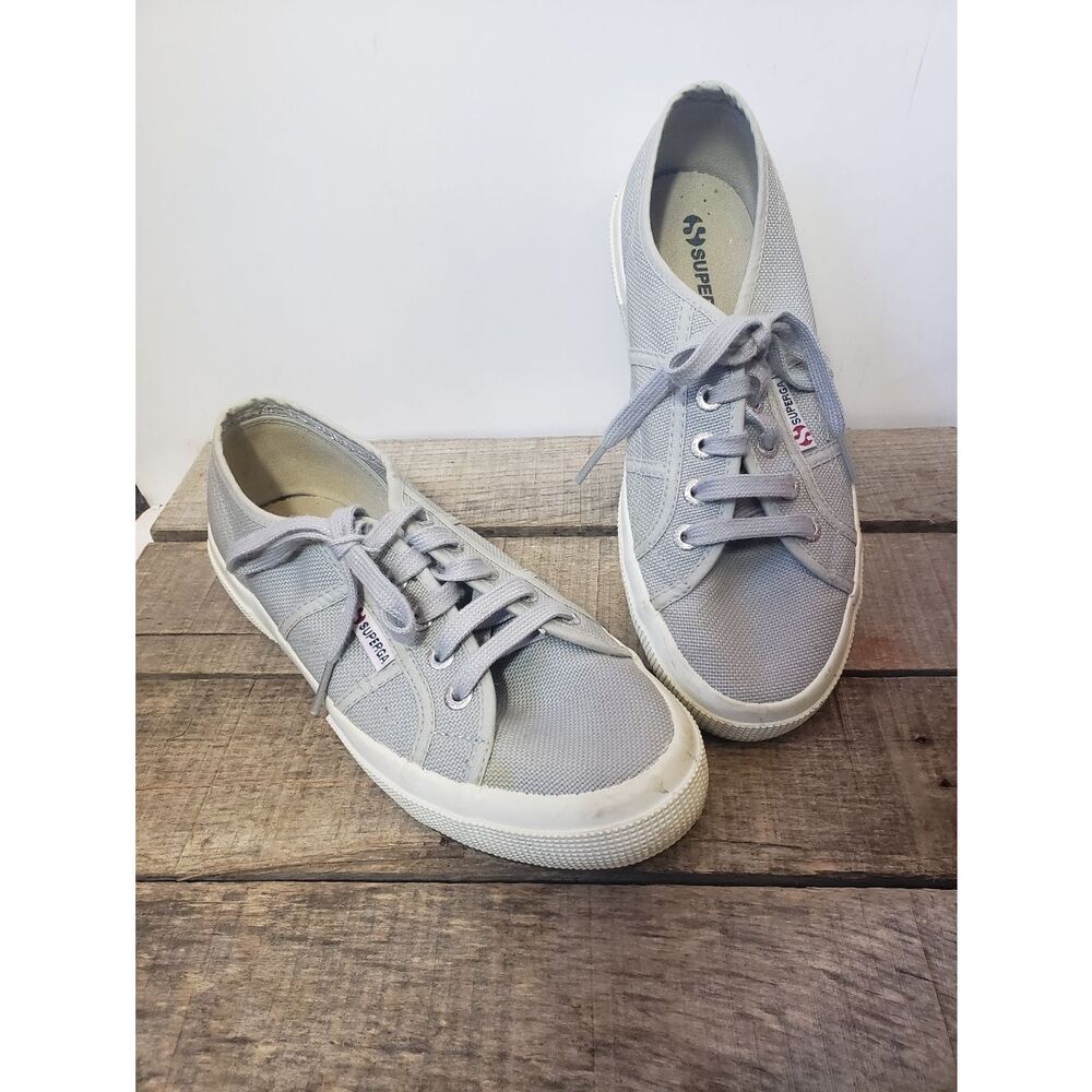 SUPERGA Classic Light Gray Canvas Sneakers Women's 7.5/ Men's 6